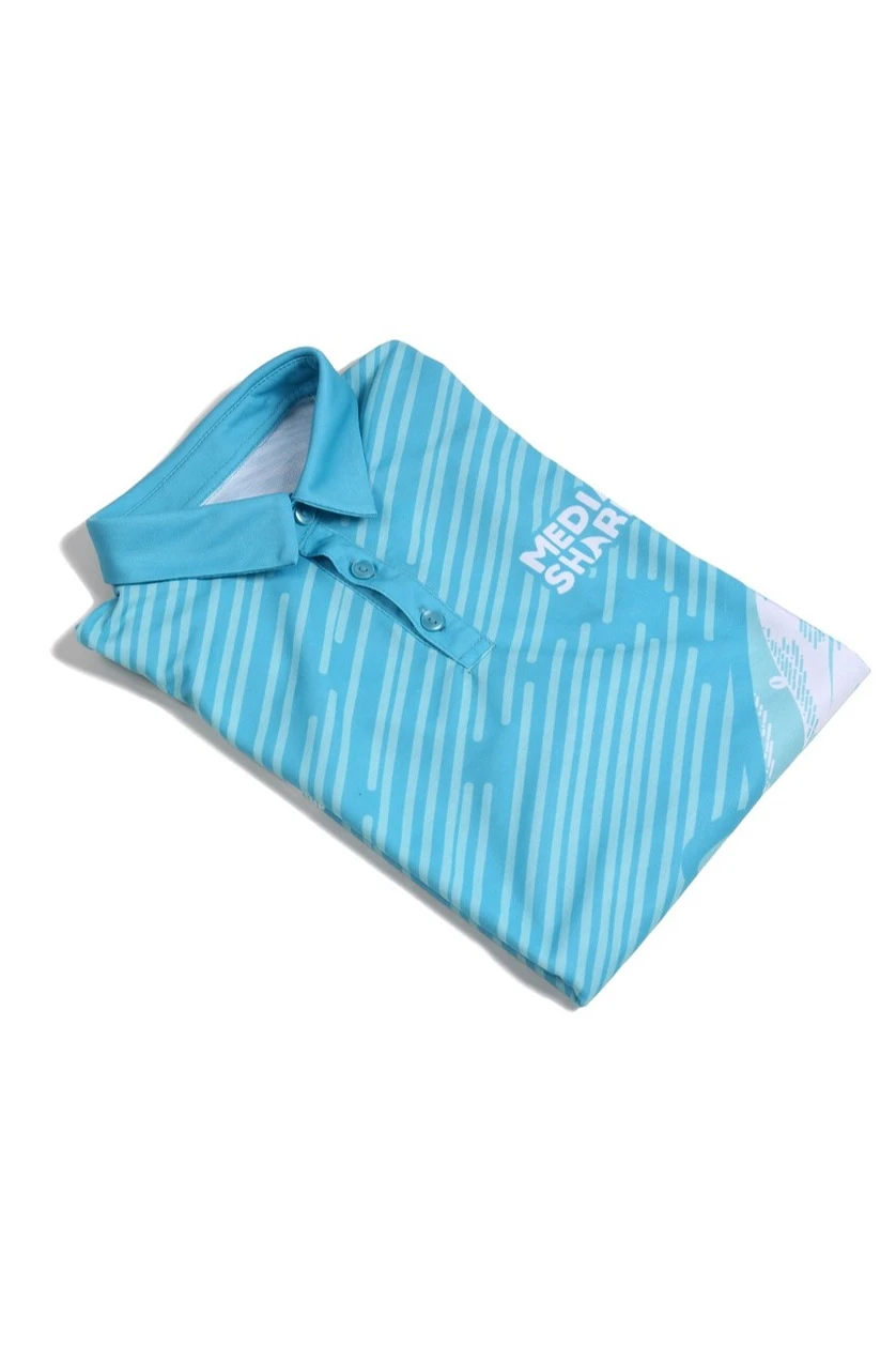 Поло Стар унисекс из ложной сетки с полной запечаткой "Media Shark"#11