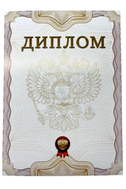 Купить диплом с готовым дизайном А4, рамка бордовая