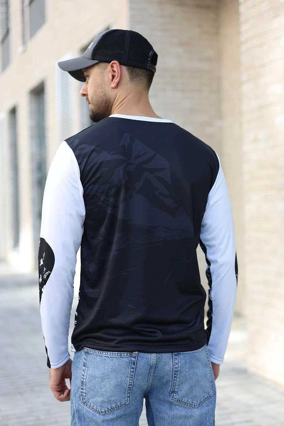 Лонгслив Гэлэкси Плюс О-ворот унисекс с полной запечаткой (полиэстер)#3