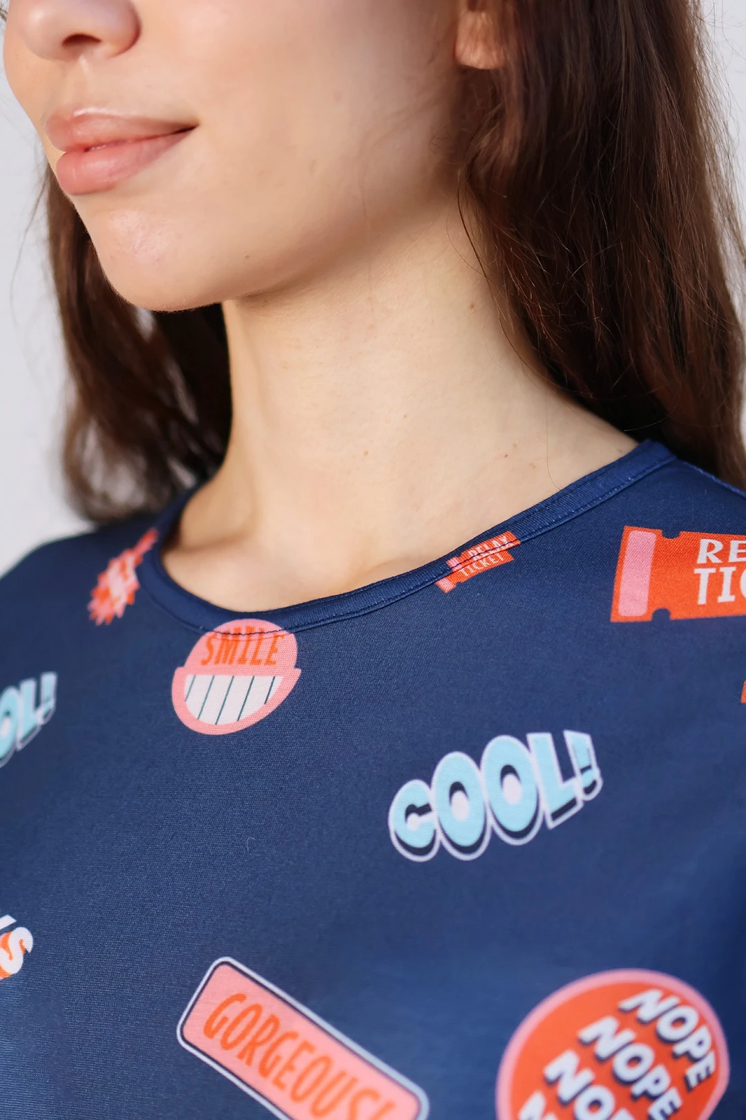 Футболка Гэлэкси женская из кулирной глади с полной запечаткой "Forward"#3