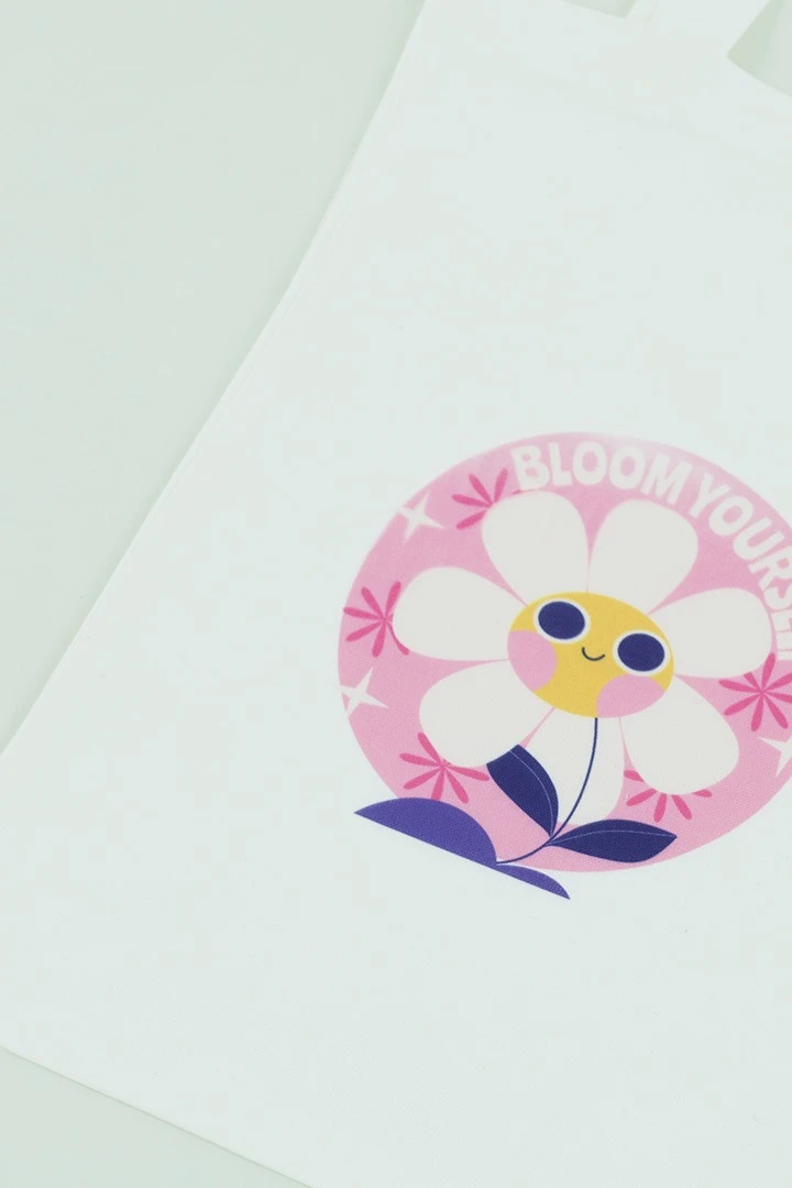 Сумка Румми из канваса 25х35 см, печать с одной стороны "Camomile"#1