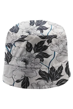 Купить панаму Сахара с узкими полями, с полной запечаткой "Mystery flower"