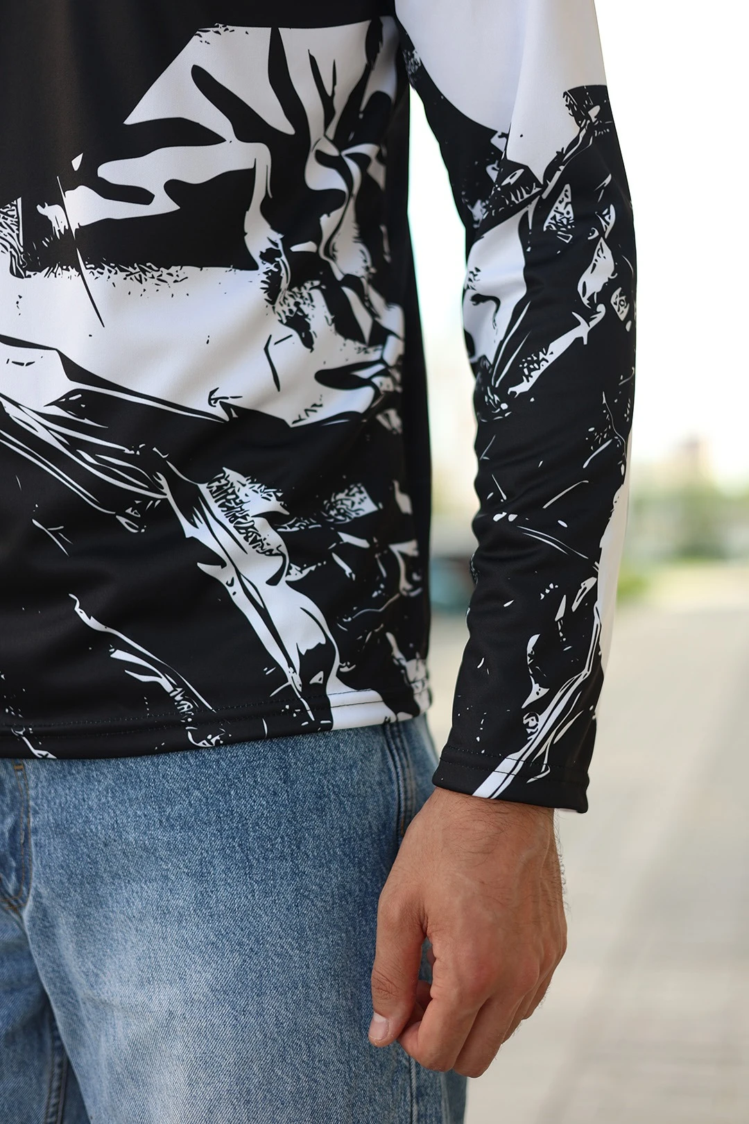 Лонгслив Гэлэкси Плюс унисекс из примы с полной запечаткой ''Animetrix"#4