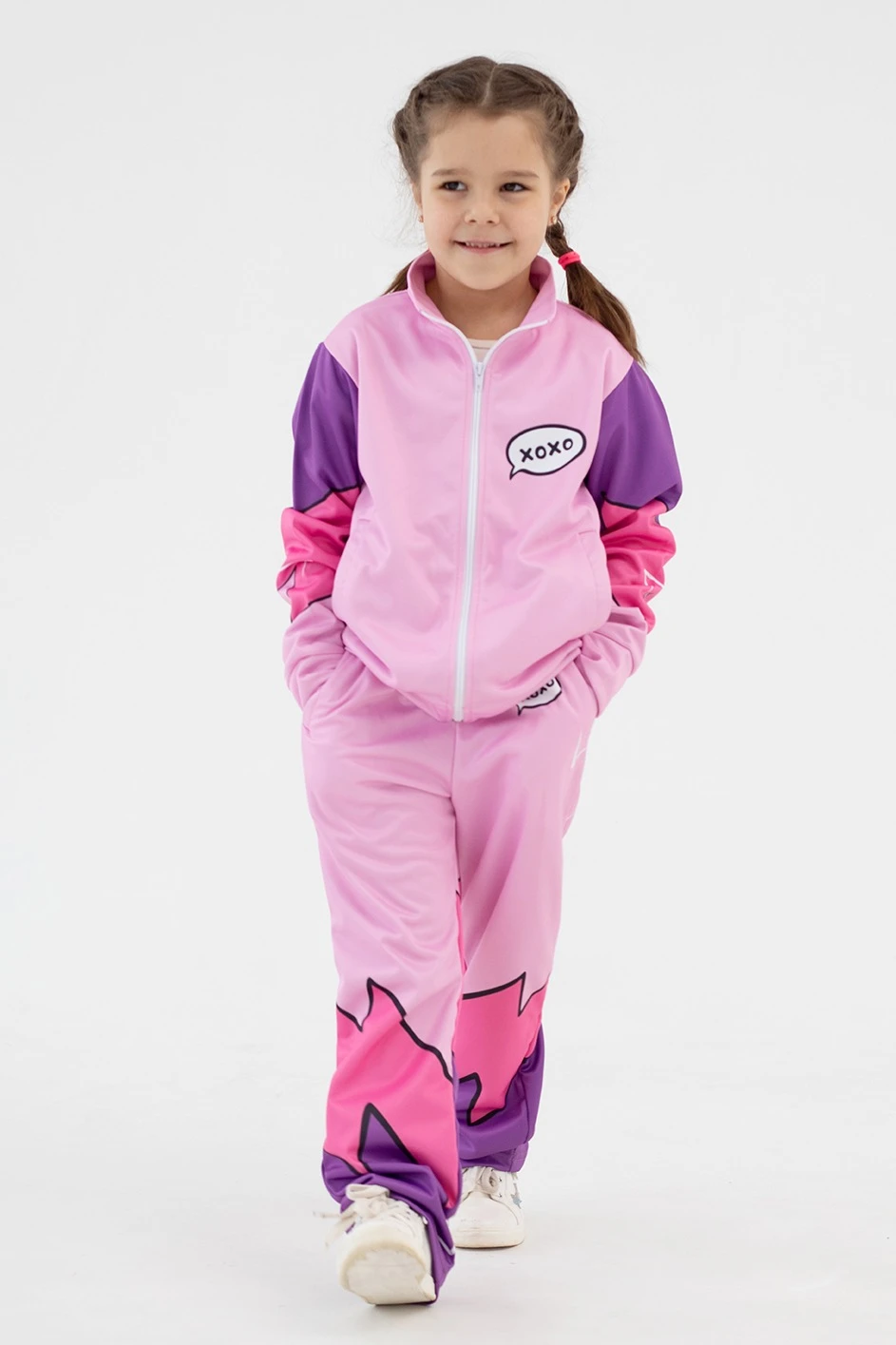 Толстовка Алекс детская из адидаса с полной запечаткой "Pinkxo"#3