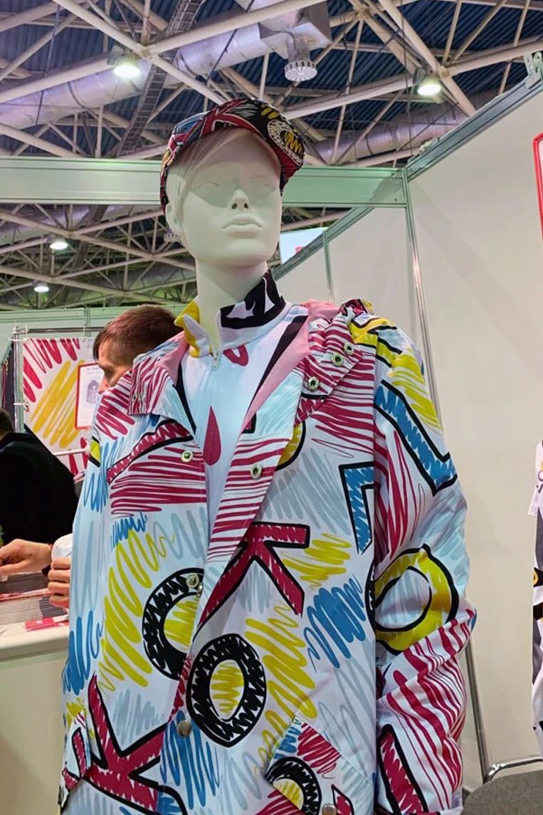 Ветровка Энерджи унисекс с полной запечаткой "Strokes"#2