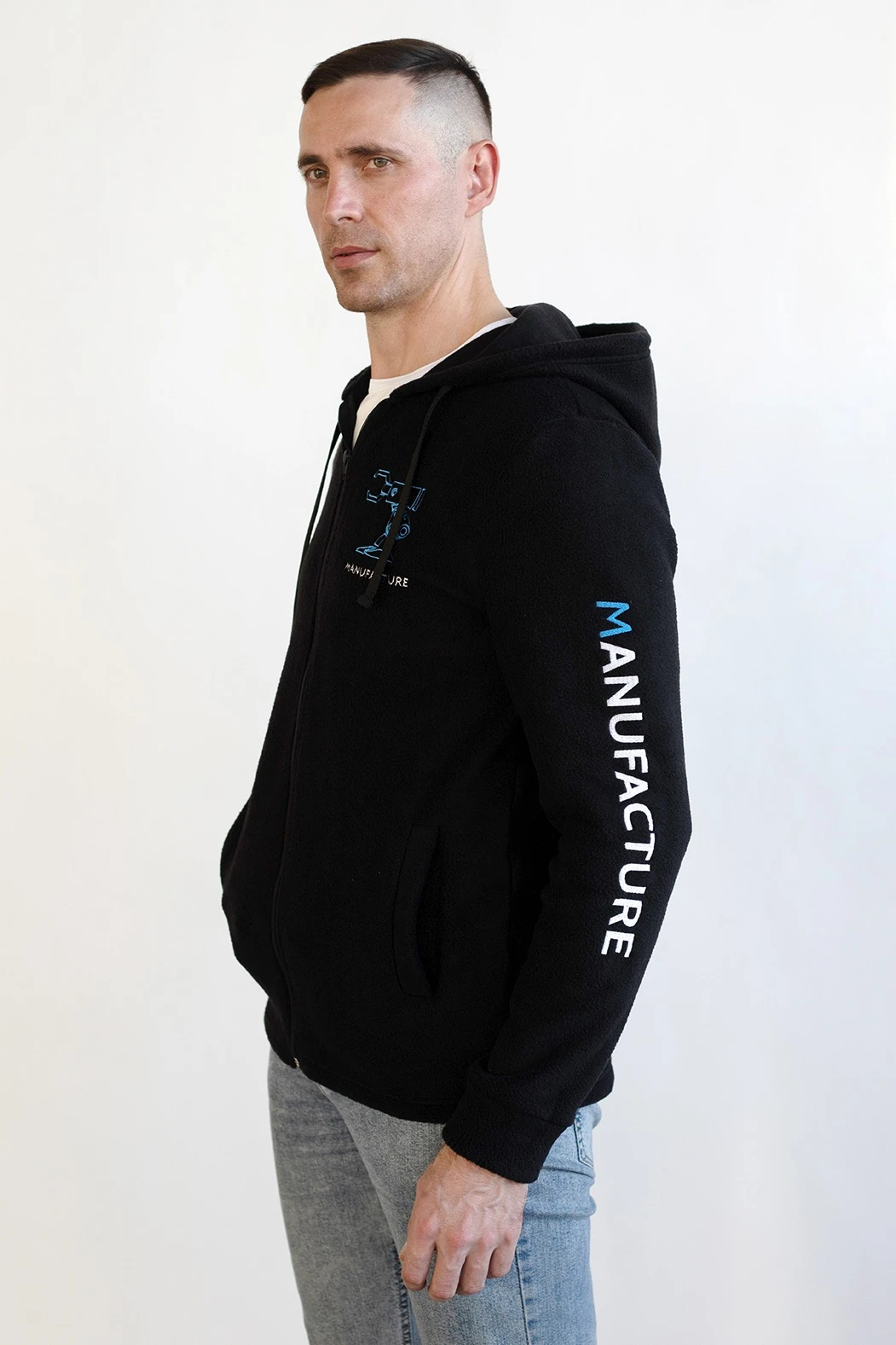 Толстовка Харисон флисовая с капюшоном унисекс, однотонная "Manufacture"#2 Толстовка Харисон флисовая с капюшоном унисекс, однотонная "Manufacture"#2