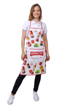 Фартук Аппетит Бокс с прямым низом, с полной запечаткой#1