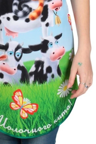 Фартук Аппетит Смайл с круглым низом, с полной запечаткой#4 Фартук Аппетит Смайл с круглым низом, с полной запечаткой#4