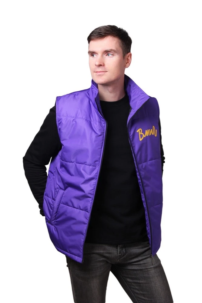 Жилет Портер на синтепоне со стежкой унисекс, с полной запечаткой "In a moment"#3