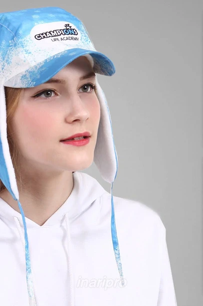 Шапка-ушанка Вилл с козырьком взрослая, с полной запечаткой "Champions"#3