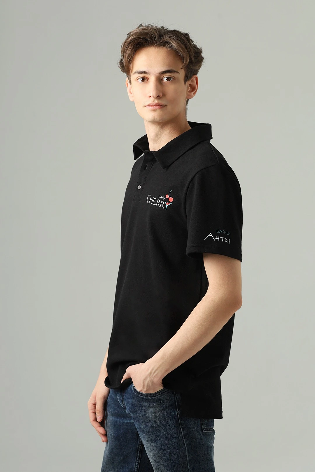 Купить поло Тейлор унисекс однотонную "Cherry" Купить поло Тейлор унисекс однотонную "Cherry"