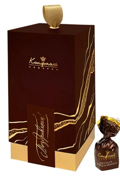 Набор шоколадного суфле и ванильного безе в шоколаде 195г из коллекции Мужская коллекция