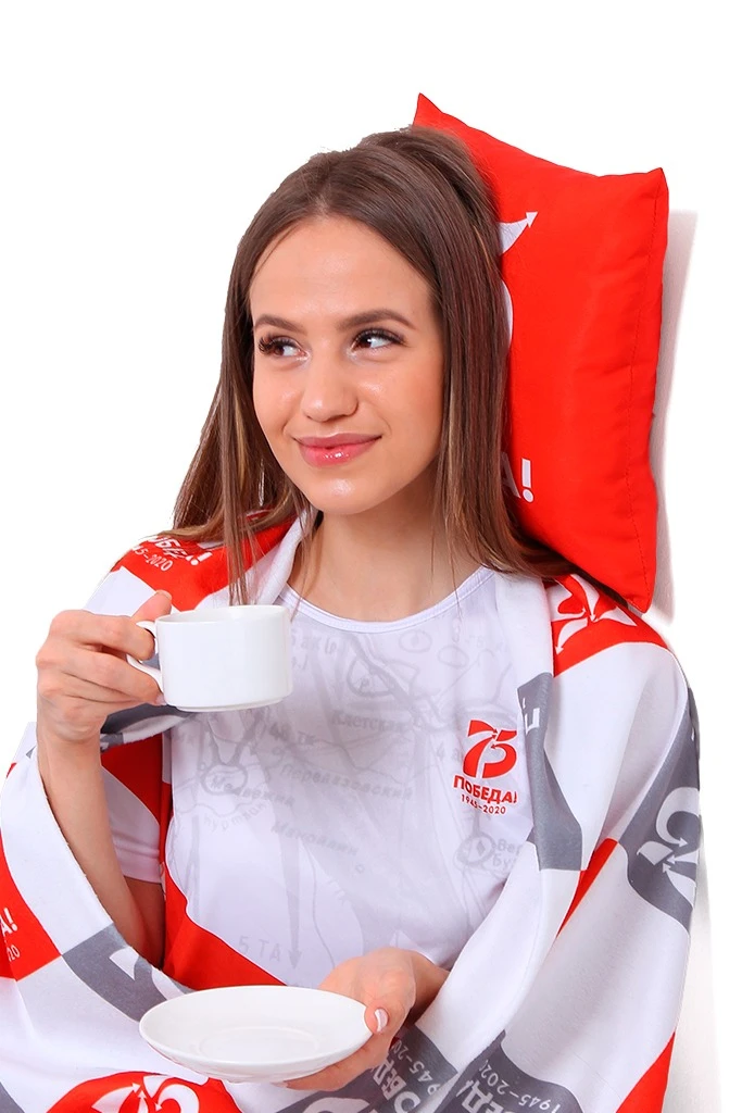 Подушка 30х30 см, с полной запечаткой "Victory!"#6