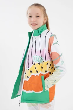 Жилет Портер на синтепоне со стежкой детский, с полной запечаткой#1