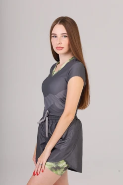 Купить футболку Нолан женская с полной запечаткой "Black abyss"