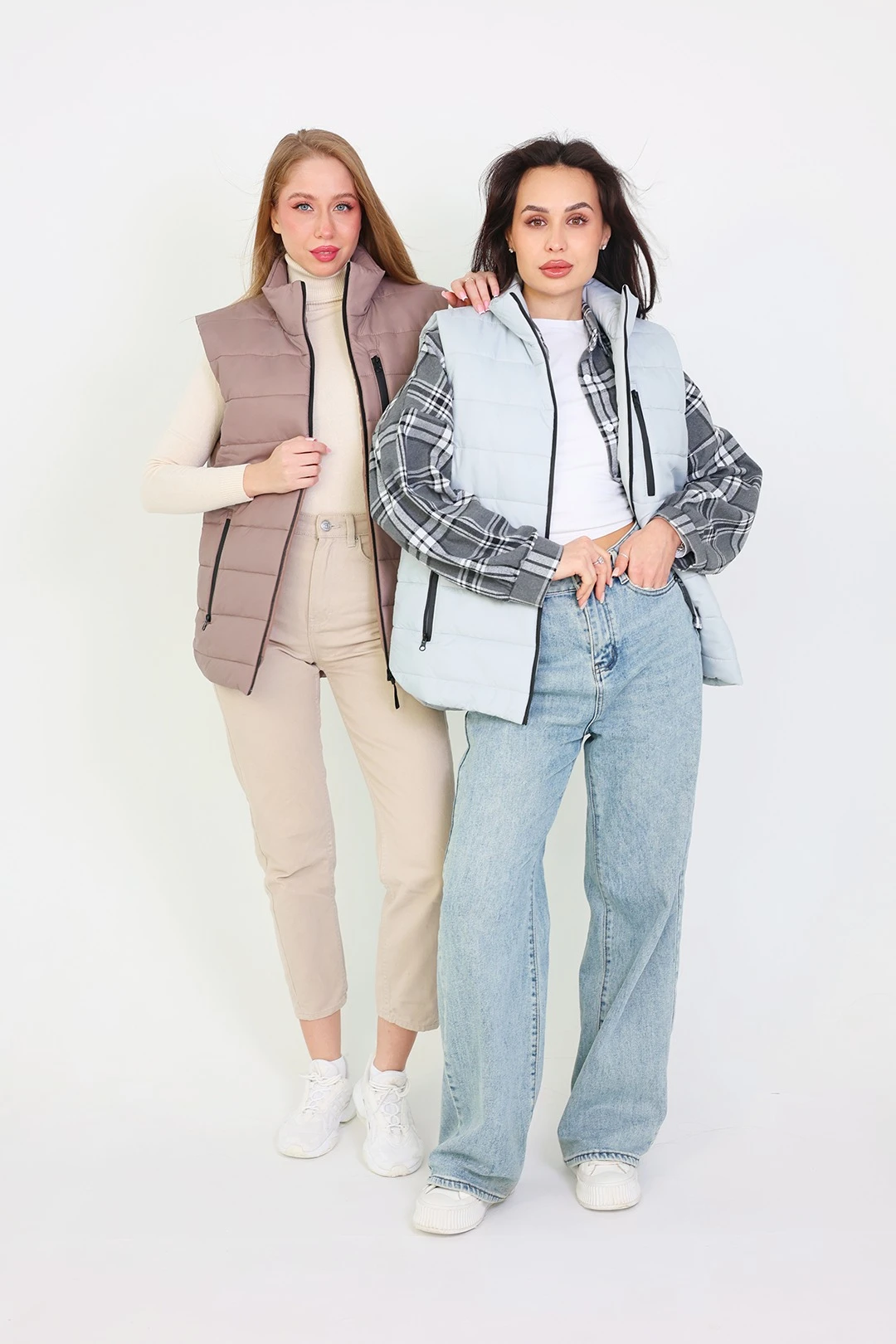 Жилет Эмбер на синтепоне со стежкой унисекс, однотонный капучино#5 Жилет Эмбер на синтепоне со стежкой унисекс, однотонный капучино#5