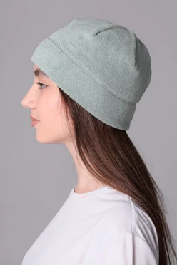 Купить шапку Вайт флисовую однослойную взрослую, однотонную светло-серую