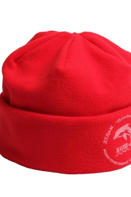Купить шапку флисовую взрослую "Дельфин" красная