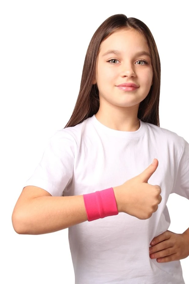 Напульсник трикотажный детский 6х6 см, розовый#1