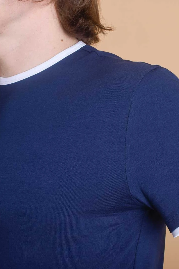 Футболка Атлетик унисекс однотонная темно-синяя (хлопок)#4 Футболка Атлетик унисекс однотонная темно-синяя (хлопок)#4