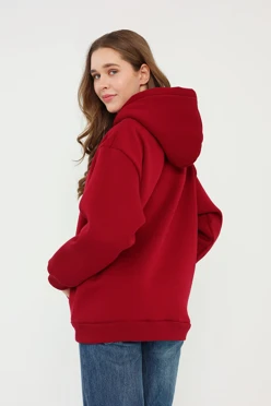 Худи Кларк из футера унисекс, однотонная#2