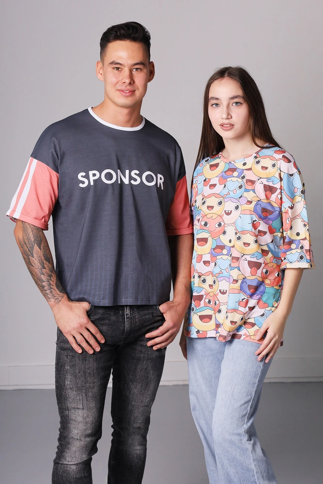 Футболка Бен оверсайз из кулирки хб унисекс с полной запечаткой#1 Футболка Бен оверсайз из кулирки хб унисекс с полной запечаткой#1