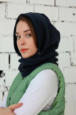 Купить капор Рейс флисовый взрослый, однотонный черно-синий