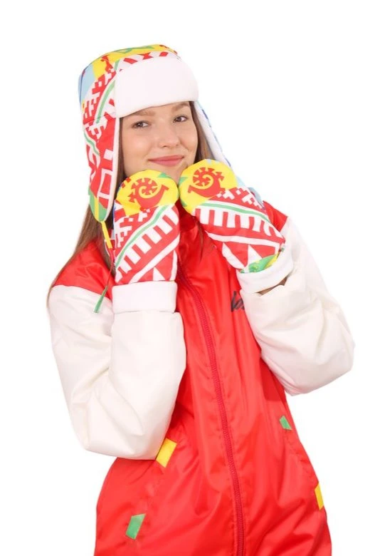 Варежки утепленные двухслойные взрослые, с полной запечаткой "Ornament"#2 Варежки утепленные двухслойные взрослые, с полной запечаткой "Ornament"#2