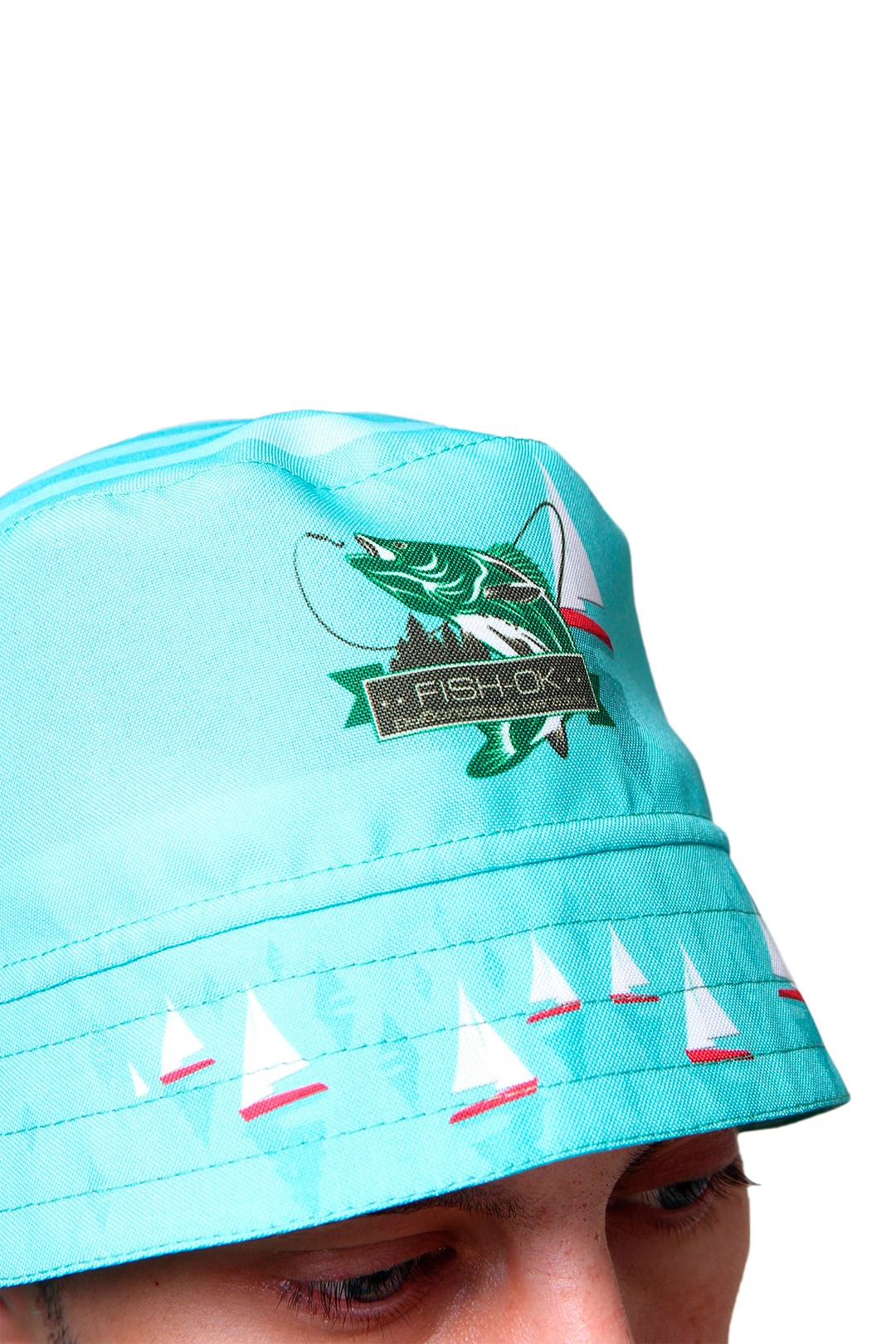 Панама Ямайка с отстроченными полями, с полной запечаткой "Fish-Ok"#4