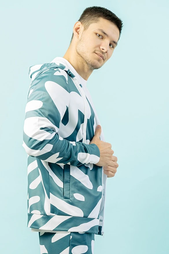 Балахон Ронни унисекс из адидаса с полной запечаткой "Train"#1