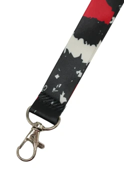 Лента для бейджа атлас люкс ширина 2 см, с двумя карабинами, с печатью#2