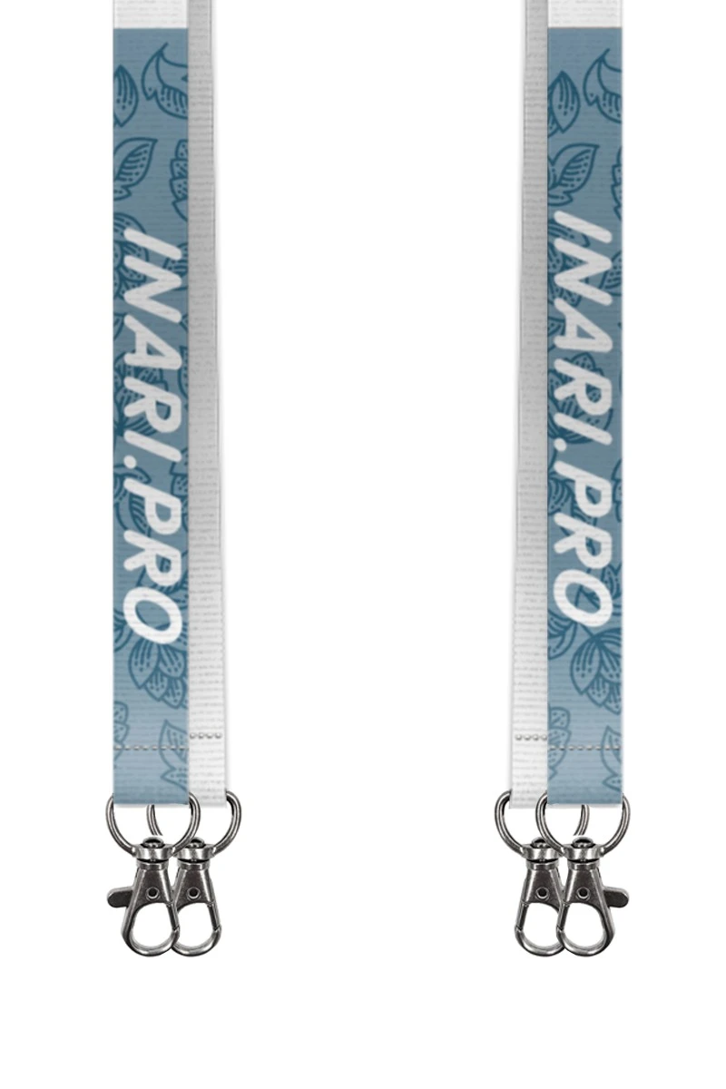 Купить ленту для бейджа репс ширина 2,5 см, с двумя карабинами-люкс, с печатью "Inari" Купить ленту для бейджа репс ширина 2,5 см, с двумя карабинами-люкс, с печатью "Inari"