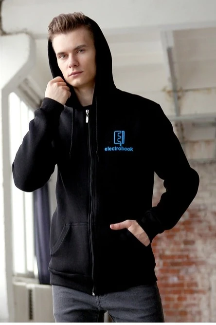 Балахон Рик из футера унисекс, однотонная "Electrobook"#2 Балахон Рик из футера унисекс, однотонная "Electrobook"#2