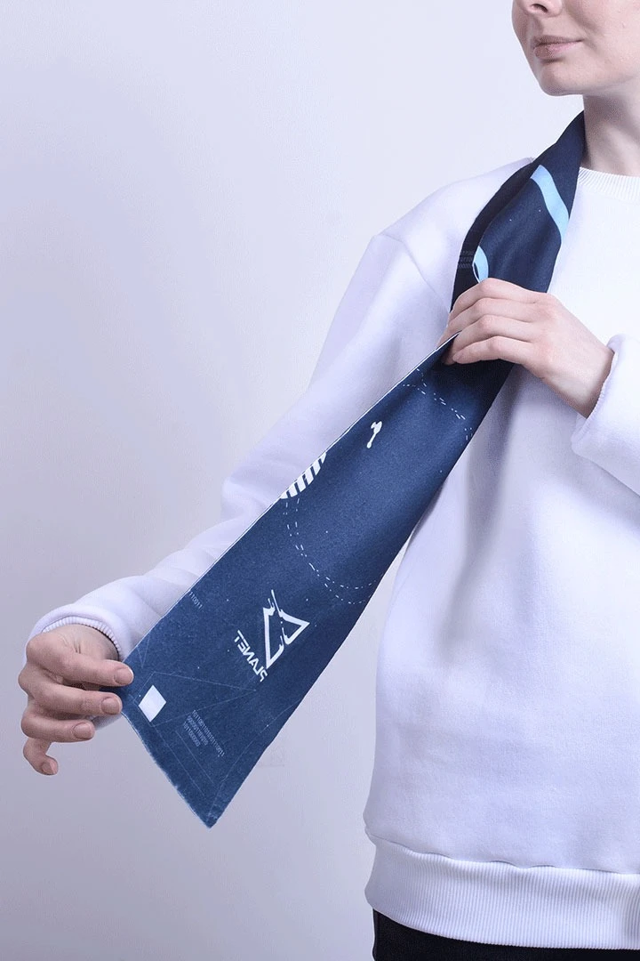 Купить шарф однослойный 15х150 см, "Planet" Купить шарф однослойный 15х150 см, "Planet"