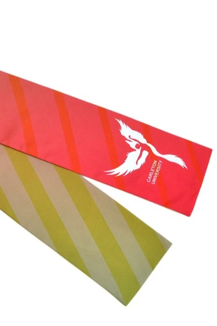 Шарф двухслойный легкий 15х100 см, с полной запечаткой "Carleton University"#4