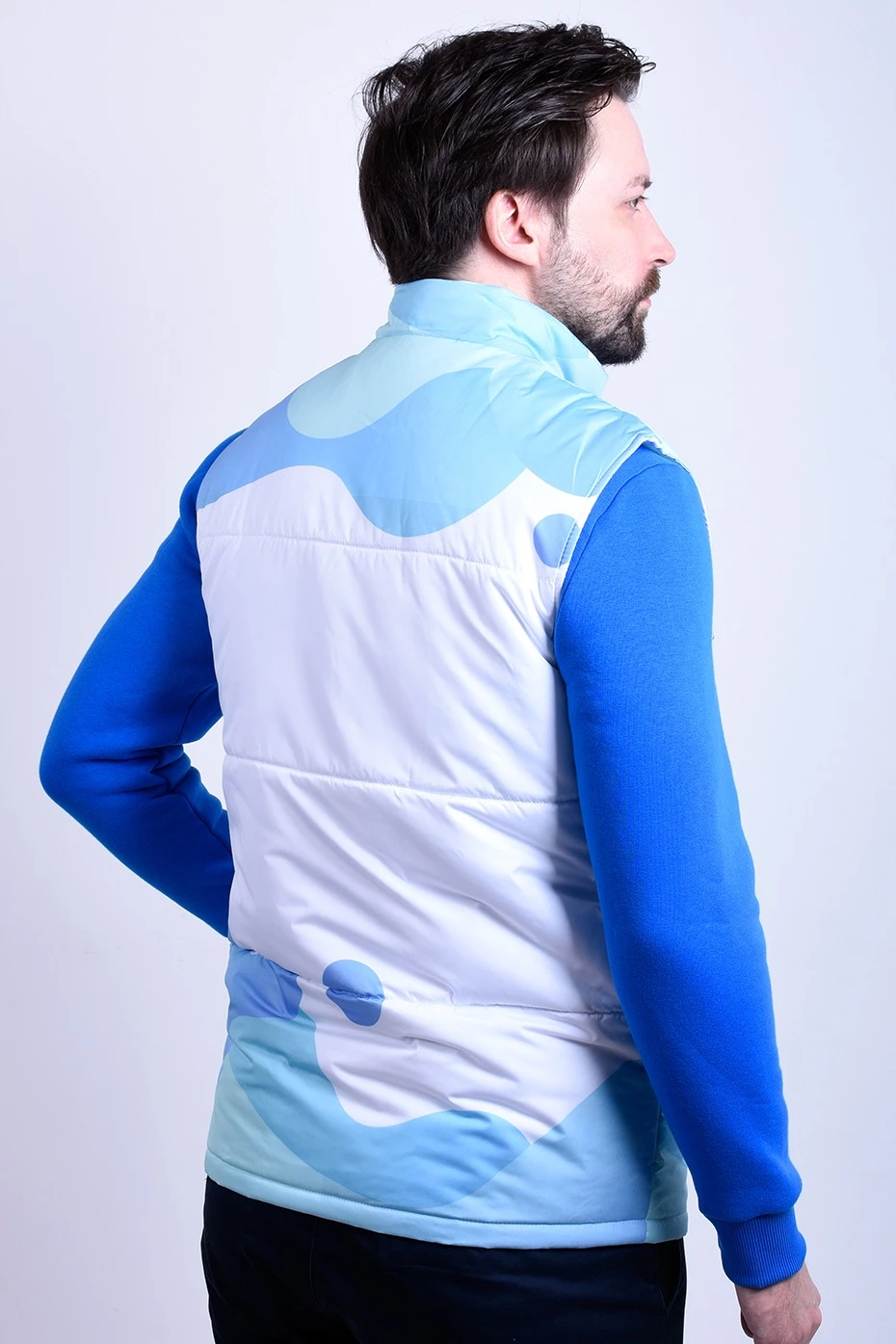 Жилет Портер на синтепоне со стежкой унисекс, с полной запечаткой "Aris"#3 Жилет Портер на синтепоне со стежкой унисекс, с полной запечаткой "Aris"#3