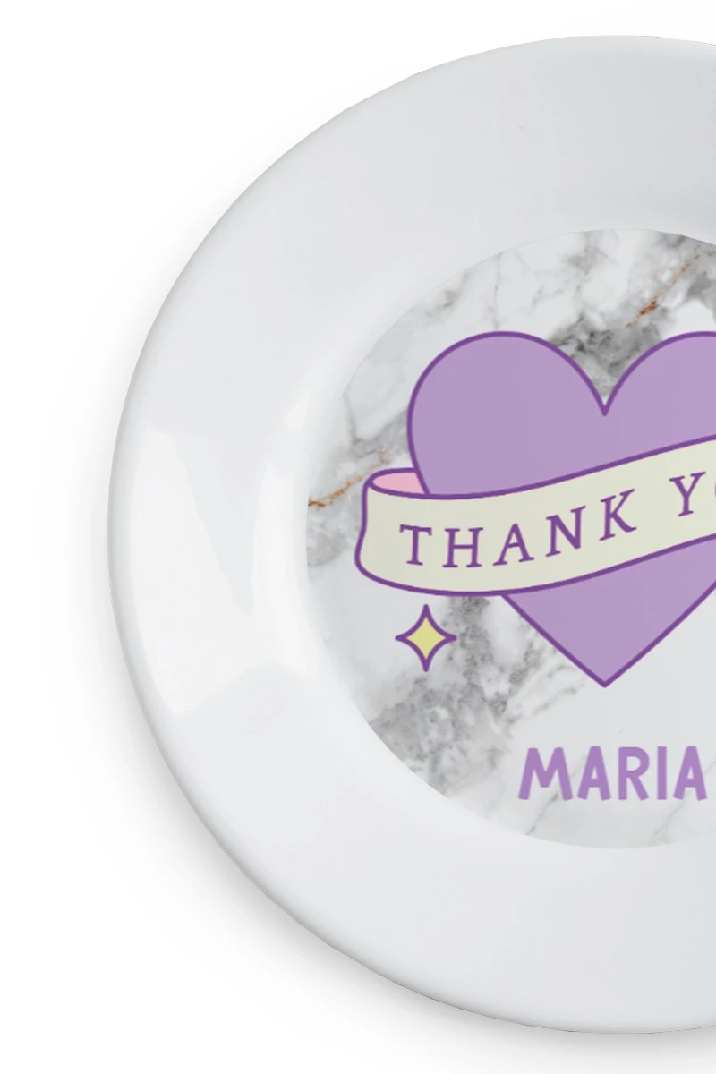 Тарелка с принтом "Thank You, Maria"#1