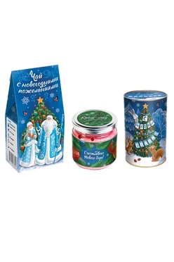 Набор с чаем, горячим шоколадом и мёдом с вашим индивидуальным дизайном и логотипом#2