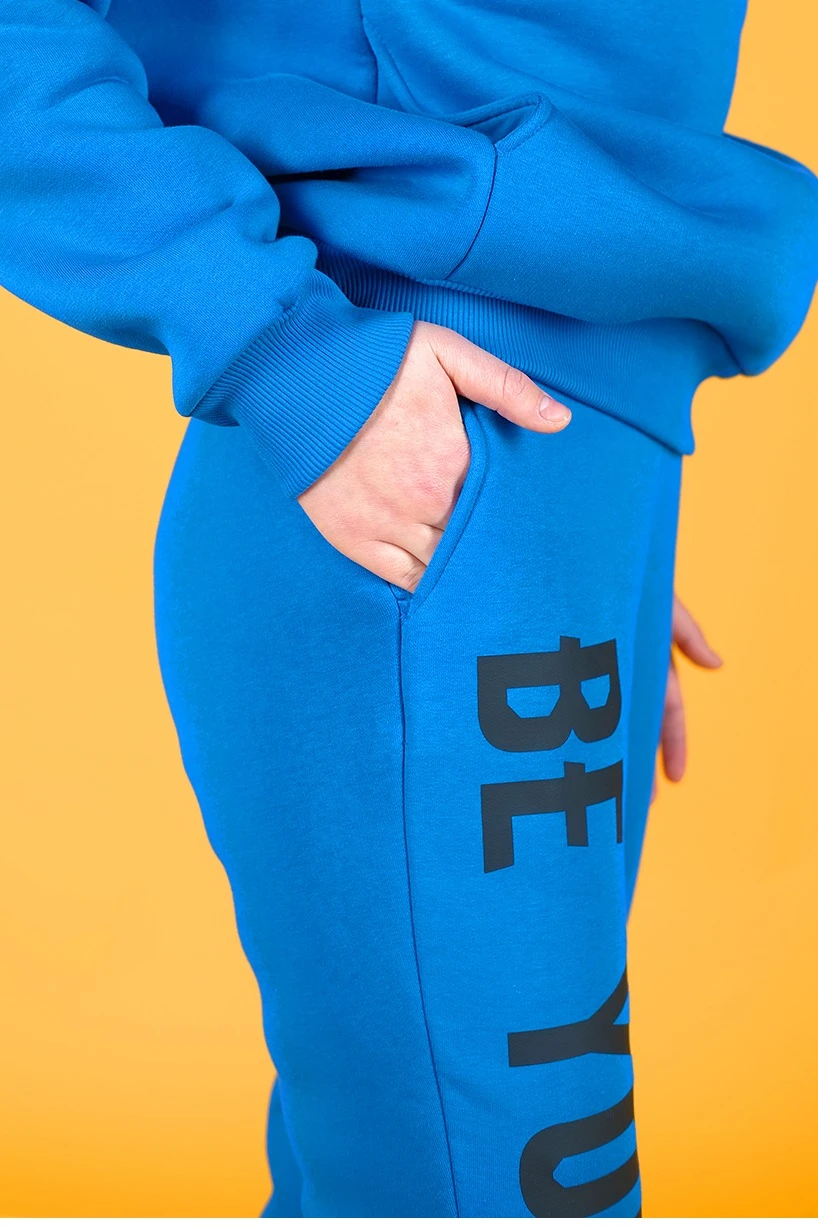 Брюки Хит из футера женские, однотонные "Yourself"#3