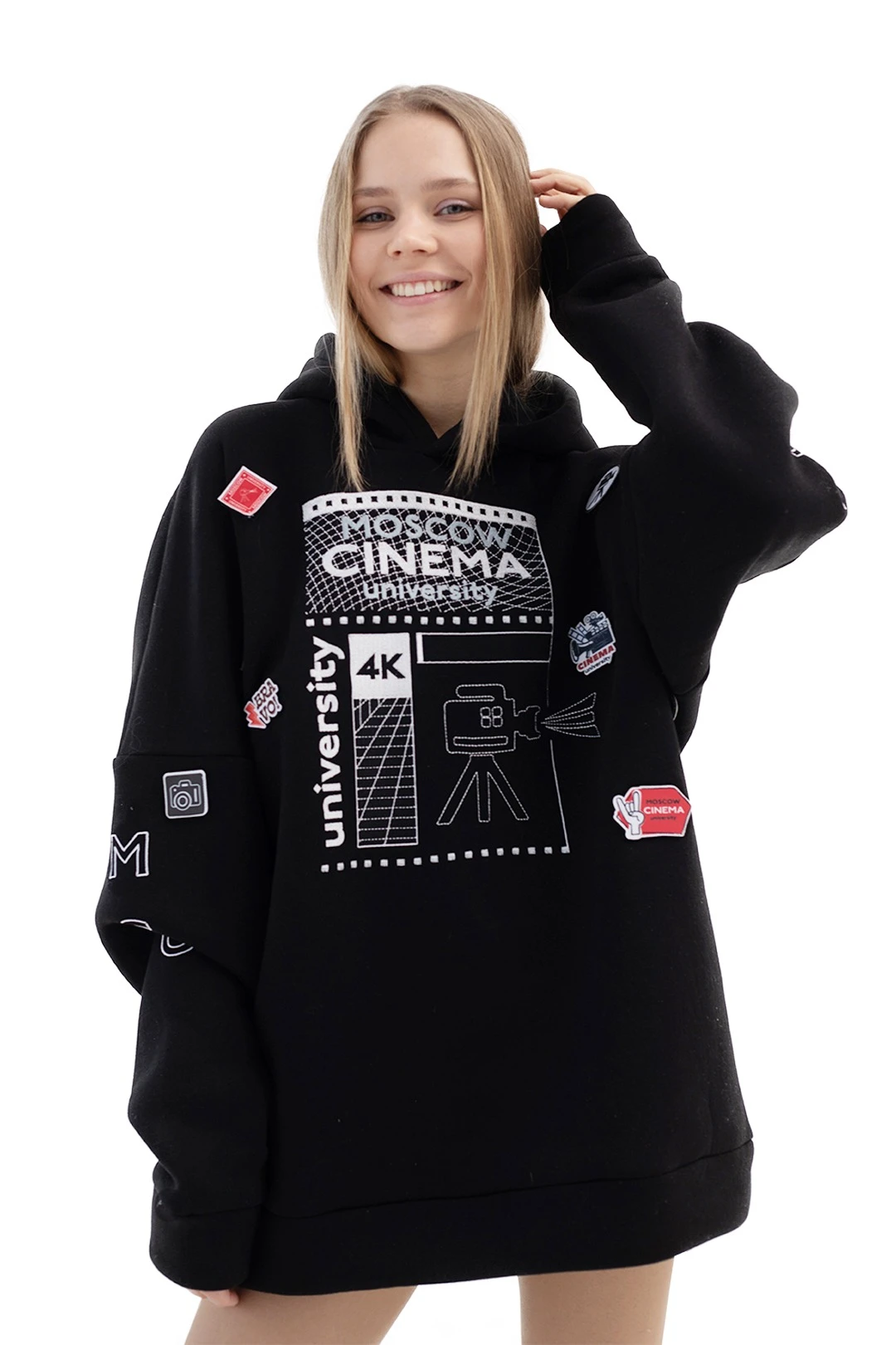 Худи Фрэнк из футера унисекс, однотонная