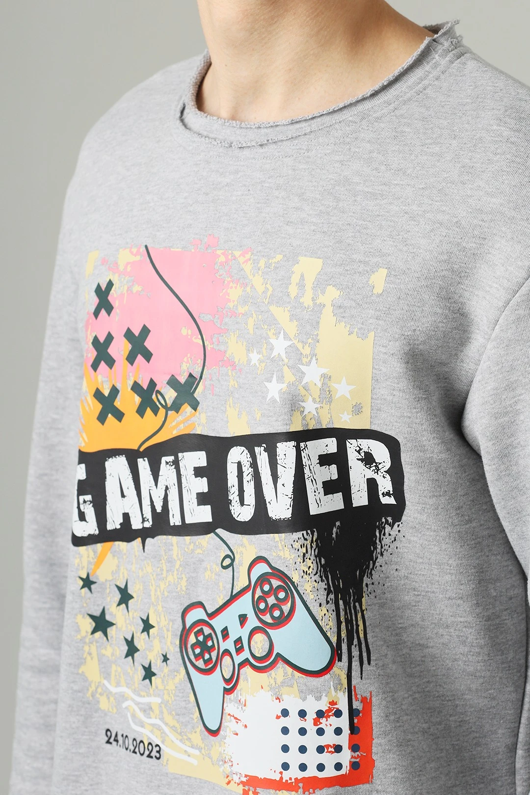 Купить толстовку Мартин из футера унисекс, однотонную "Game Over"