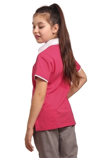 Поло Найт детская комбинированная розовая (хлопок)#1 Поло Найт детская комбинированная розовая (хлопок)#1