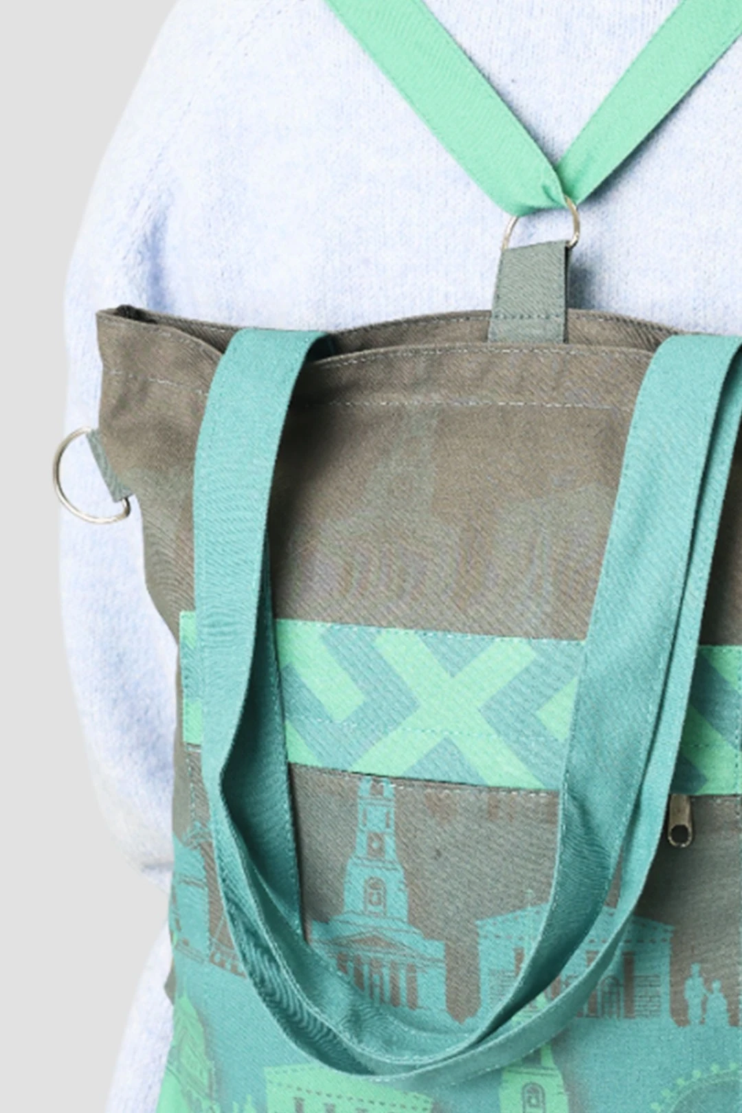 Сумка-рюкзак Бадди из саржи 33х38х4  см, с принтом "Izhevsk"#1