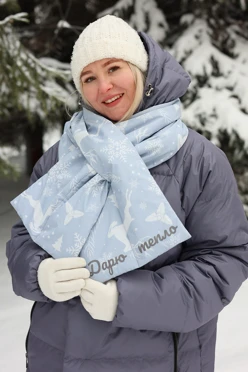 Шарф Пуф утепленный с синтепоном 25х140 см, с полной запечаткой#2