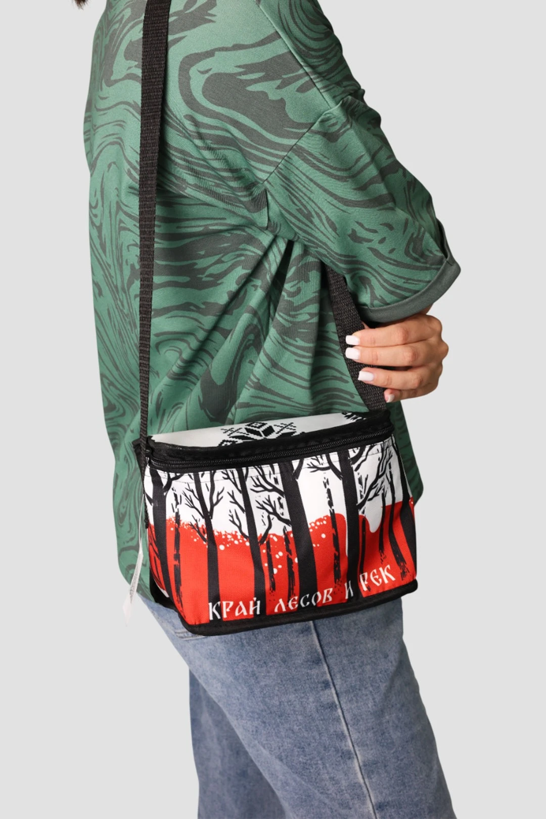 Термосумка Колд 15х20х12 см, с принтом "Land of forests and rivers"#1
