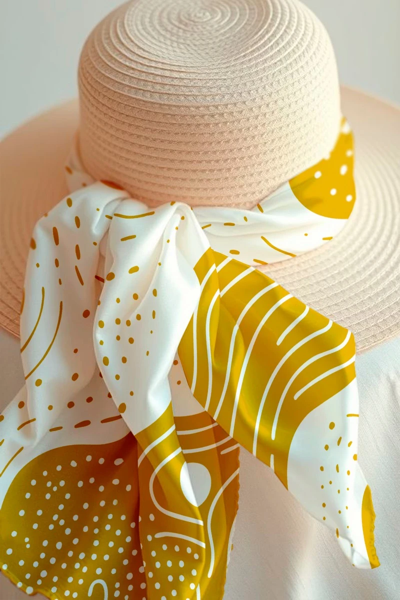 Купить платок Шанель 90х90 см, с полной запечаткой "4 island"