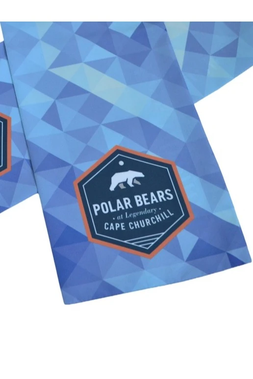 Шарф двухслойный легкий 15х100 см, с полной запечаткой "Polar Bears"#5