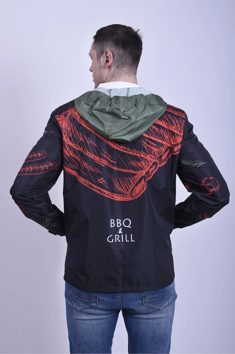 Купить ветровку Дилан унисекс с полной запечаткой "BBQ"