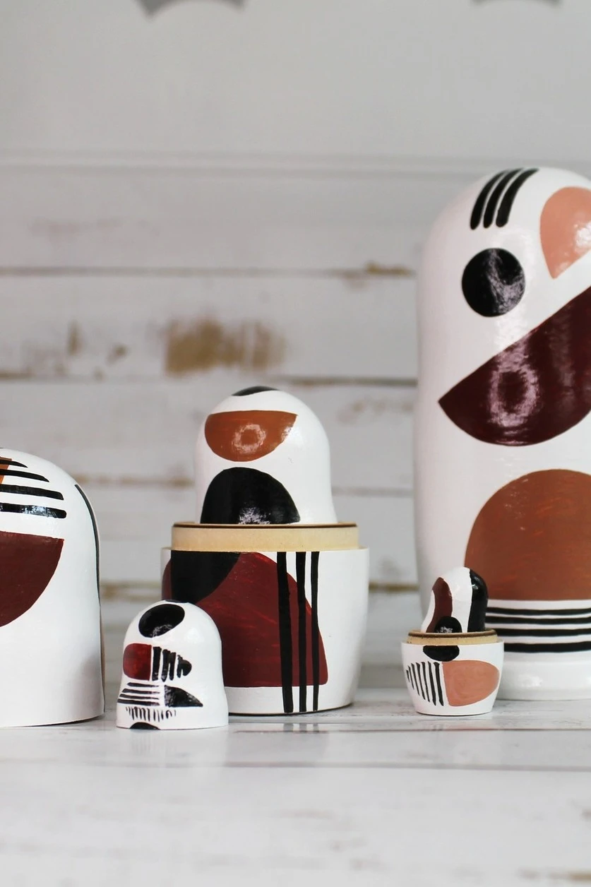 Матрешка средняя глянцевая с индивидуальной росписью, 5 шт#2