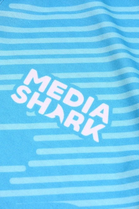 Поло Стар унисекс из ложной сетки с полной запечаткой "Media Shark"#8